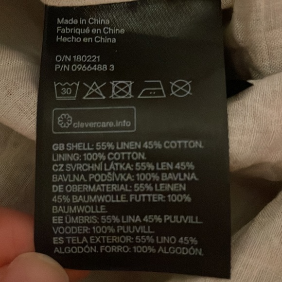 H&M Linen blend LEOPARD animal print dress sundress button - Picture 7 of 9